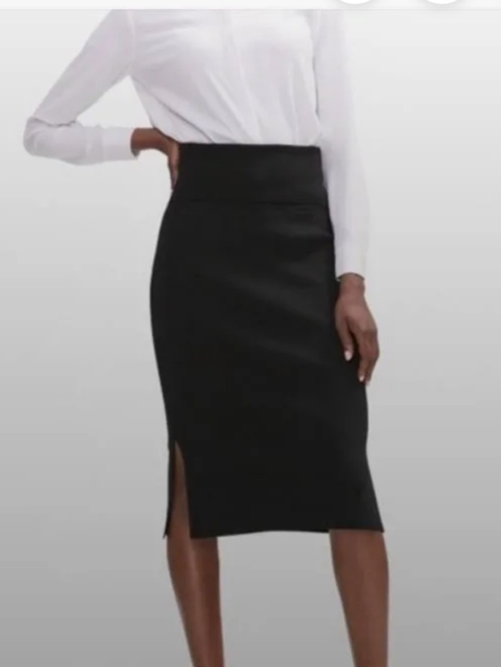 MM Lafleur Harlem Stretch Foldover Waist Knit Skirt In Black S